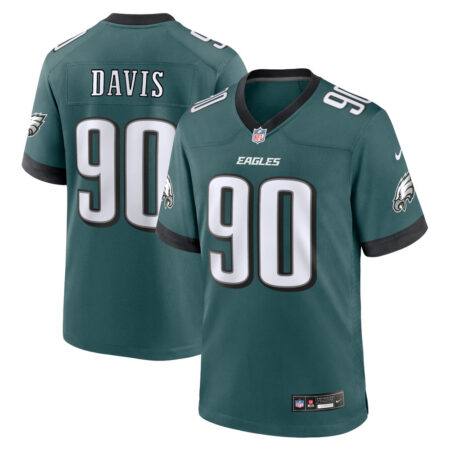 Jordan Davis Philadelphia Eagles Jersey – Midnight Green, Limited Replica Fan Edition