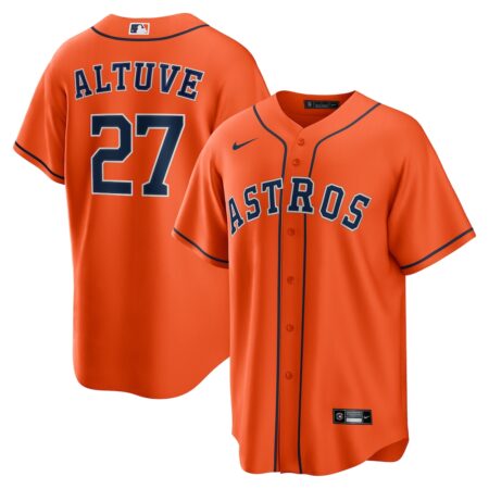 Jose Altuve Houston Astros Alternate Replica Player Name Jersey – Orange, Limited Replica Fan Edition