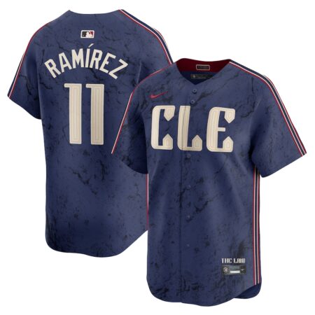 José Ramírez Cleveland Guardians City Connect Limited Player Jersey – Navy, Limited Replica Fan Edition