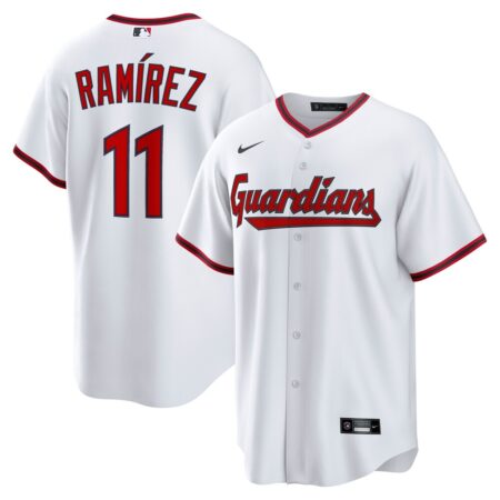 José Ramírez Cleveland Guardians Home Replica Jersey – White, Limited Replica Fan Edition