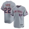 Juan Soto New York Mets Road Limited Player Jersey - Gray, Limited Replica Fan Edition