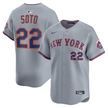 Juan Soto New York Mets Road Limited Player Jersey – Gray, Limited Replica Fan Edition