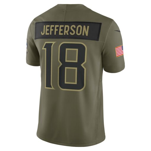 Justin Jefferson Minnesota Vikings Limited Jersey – Olive, Limited Replica Fan Edition