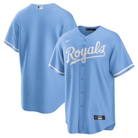 Kansas City Royals Alternate Replica Team Logo Jersey – Light Blue, Limited Replica Fan Edition