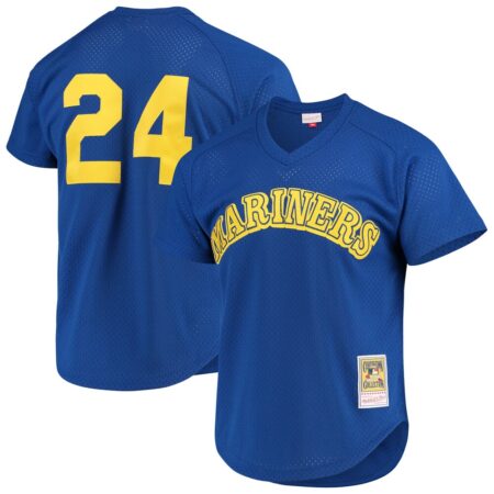 Ken Griffey Jr. Seattle Mariners Mitchell & Ness Cooperstown Mesh Batting Practice Jersey – Royal, Limited Replica Fan Edition