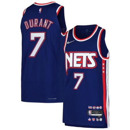 Kevin Durant Brooklyn Nets Player Jersey – City Edition – Blue, Limited Replica Fan Edition