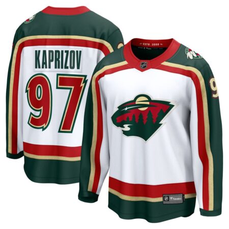 Kirill Kaprizov Minnesota Wild 25th Anniversary Breakaway Player Jersey – White, Limited Replica Fan Edition