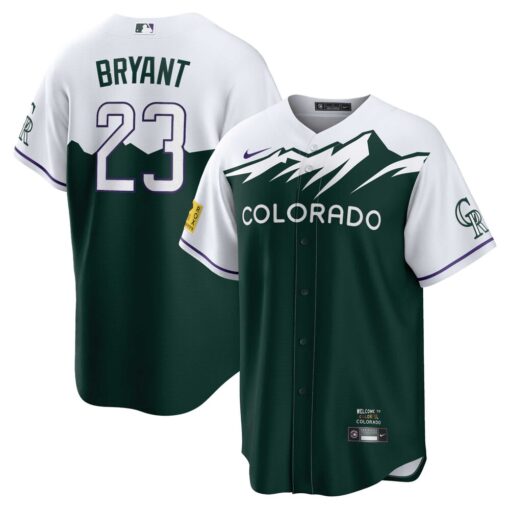 Kris Bryant Colorado Rockies 2022 City Connect Replica Player Jersey – Green, Limited Replica Fan Edition