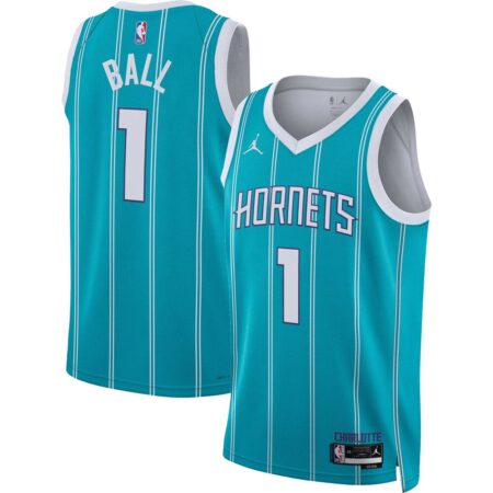 LaMelo Ball Charlotte Hornets Jordan Unisex Swingman Jersey Icon Edition Teal, Limited Replica Fan Edition