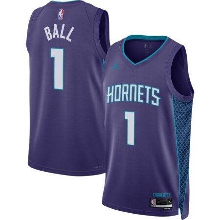 LaMelo Ball Charlotte Hornets Jordan Unisex Swingman Jersey – Statement Edition – Purple, Limited Replica Fan Edition