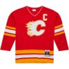 Lanny McDonald Calgary Flames Mitchell & Ness Captain Patch 1988 Blue Line Player Jersey - Red, Limited Replica Fan Edition