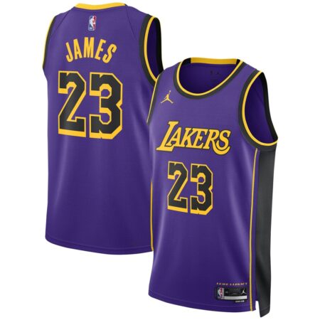 LeBron James Los Angeles Lakers Jordan Unisex Swingman Jersey Statement Edition Purple, Limited Replica Fan Edition