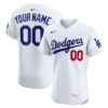 Los Angeles Dodgers Home Elite Custom Jersey - White, Limited Replica Fan Edition