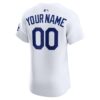 Los Angeles Dodgers Home Elite Custom Jersey - White, Limited Replica Fan Edition