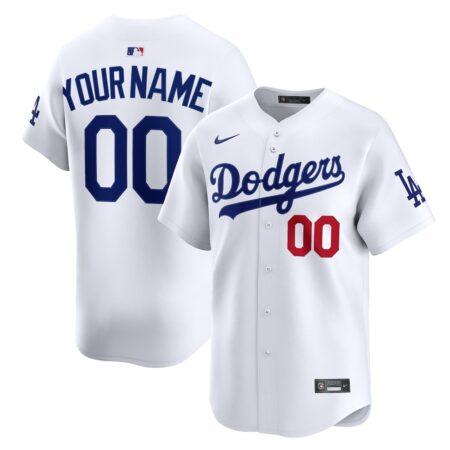 Los Angeles Dodgers Home Limited Custom Jersey – White, Limited Replica Fan Edition
