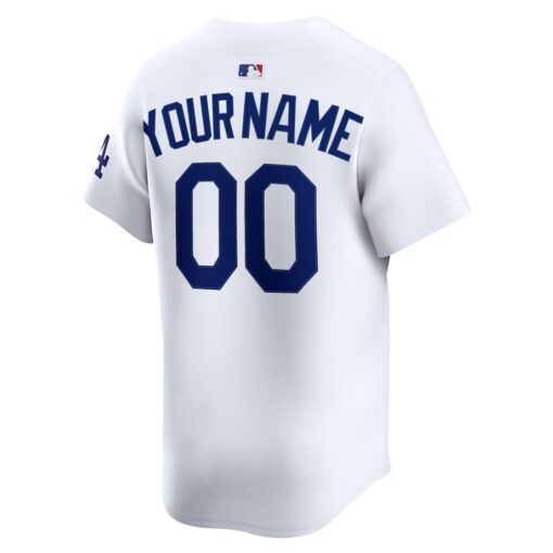 Los Angeles Dodgers Home Limited Custom Jersey – White, Limited Replica Fan Edition