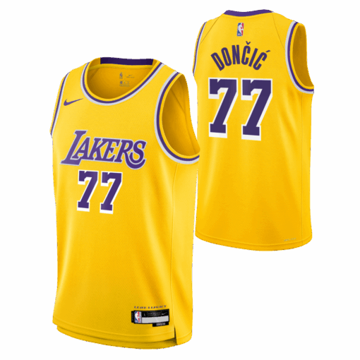Luka Doncic Los Angeles Lakers Unisex Swingman Jersey Icon Edition Gold, Limited Replica Fan Edition