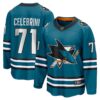 Macklin Celebrini San Jose Sharks Home Breakaway Jersey – Teal, Limited Replica Fan Edition