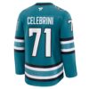 Macklin Celebrini San Jose Sharks Home Premium Jersey - Teal, Limited Replica Fan Edition