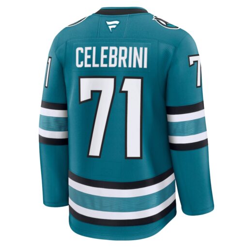 Macklin Celebrini San Jose Sharks Home Premium Jersey – Teal, Limited Replica Fan Edition