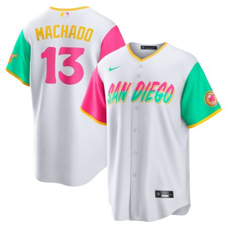 Manny Machado San Diego Padres City Connect Replica Player Jersey – White, Limited Replica Fan Edition