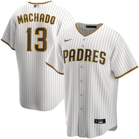 Manny Machado San Diego Padres Home Replica Player Jersey – White, Limited Replica Fan Edition