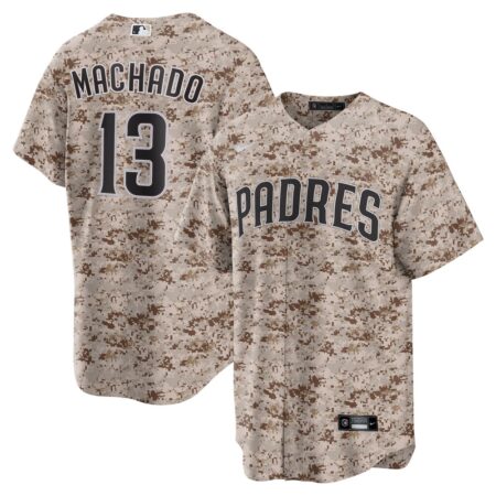 Manny Machado San Diego Padres USMC Alternate Replica Player Jersey – Camo, Limited Replica Fan Edition