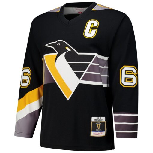 Mario Lemieux Pittsburgh Penguins 1996-97 Power Play Jersey – Black, Limited Replica Fan Edition