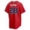 Matt Olson Atlanta Braves Alternate 2 Replica Jersey - Red, Limited Replica Fan Edition