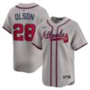 Matt Olson Atlanta Braves Road Limited Player Jersey - Gray, Limited Replica Fan Edition