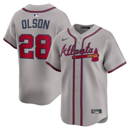 Matt Olson Atlanta Braves Road Limited Player Jersey – Gray, Limited Replica Fan Edition