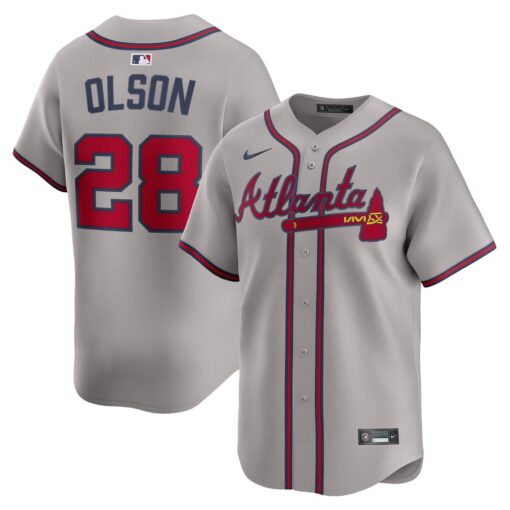 Matt Olson Atlanta Braves Road Limited Player Jersey – Gray, Limited Replica Fan Edition