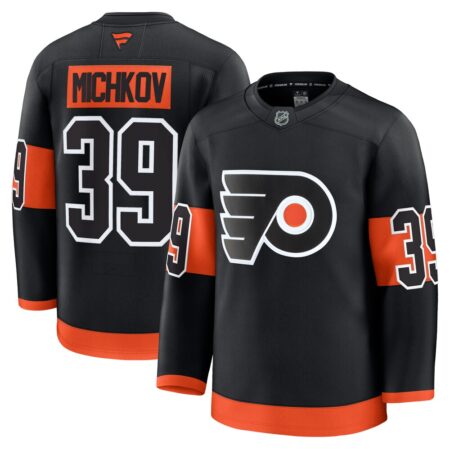 Matvei Michkov Philadelphia Flyers Alternate Premium Jersey – Black, Limited Replica Fan Edition