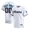 Miami Marlins Home Limited Custom Jersey - White, Limited Replica Fan Edition