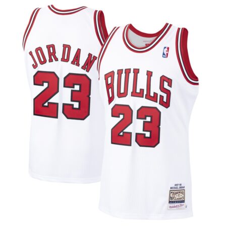 Michael Jordan Chicago Bulls Mitchell  Ness 1997/98 Hardwood Classics Authentic Jersey – White, Limited Replica Fan Edition