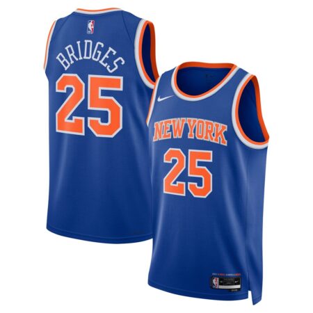 Mikal Bridges New York Knicks Unisex 2024 Offseason Addition Nike Swingman Jersey – Blue, Limited Replica Fan Edition