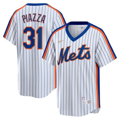 Mike Piazza New York Mets Home Cooperstown Collection Player Jersey – White, Limited Replica Fan Edition