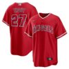 Mike Trout Los Angeles Angels Alternate Replica Player Name Jersey - Red, Limited Replica Fan Edition