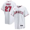 Mike Trout Los Angeles Angels Home Replica Player Name Jersey - White, Limited Replica Fan Edition