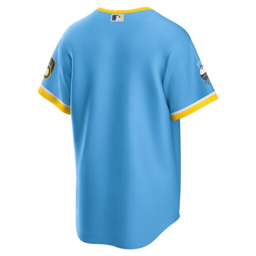 Milwaukee Brewers City Connect Replica Team Jersey – Powder Blue, Limited Replica Fan Edition