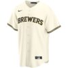 Milwaukee Brewers Home Replica Custom Jersey - Cream, Limited Replica Fan Edition