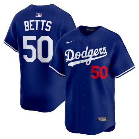 Mookie Betts Los Angeles Dodgers Alternate Limited Player Jersey – Royal, Limited Replica Fan Edition