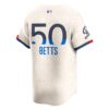 Mookie Betts Los Angeles Dodgers City Connect Limited Player Jersey - Cream, Limited Replica Fan Edition