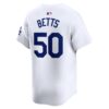 Mookie Betts Los Angeles Dodgers Home Limited Player Jersey - White, Limited Replica Fan Edition