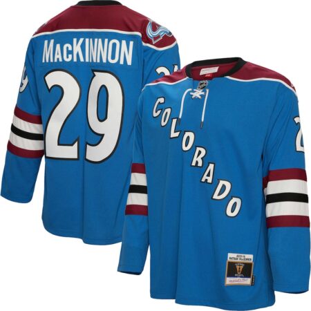 Nathan MacKinnon Colorado Avalanche Mitchell Ness Big Tall 2013 Blue Line Player Jersey – Blue, Limited Replica Fan Edition