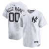 New York Yankees Home Limited Custom Jersey - White, Limited Replica Fan Edition