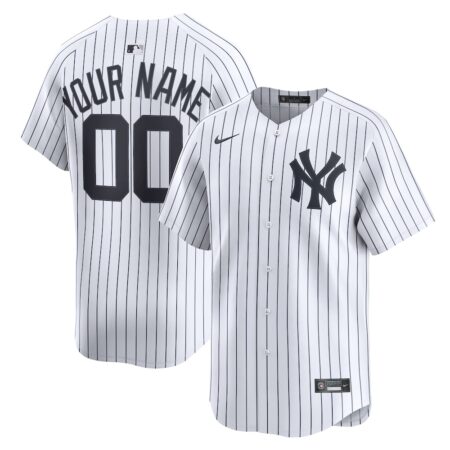 New York Yankees Home Limited Custom Jersey – White, Limited Replica Fan Edition