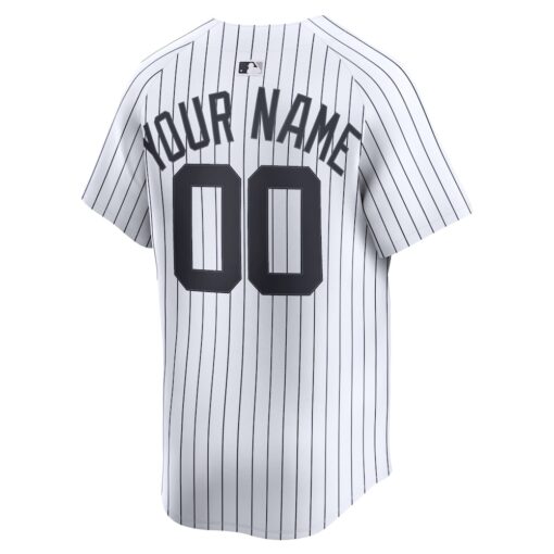 New York Yankees Home Limited Custom Jersey – White, Limited Replica Fan Edition