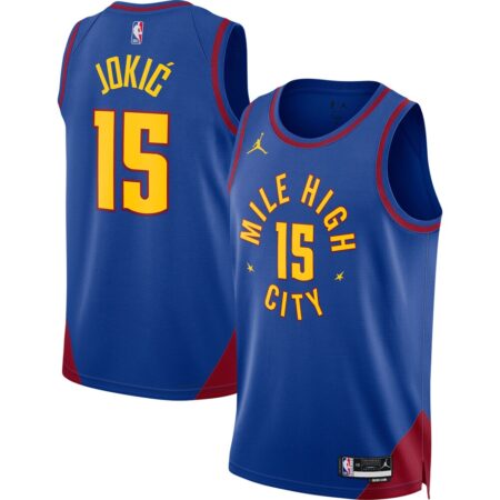 Nikola Jokic Denver Nuggets Jordan Unisex Swingman Jersey Statement Edition Blue, Limited Replica Fan Edition