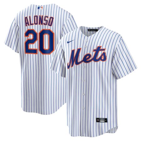 Pete Alonso New York Mets Home Replica Player Name Jersey – White, Limited Replica Fan Edition